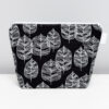 Black Leaves Makeup Bag