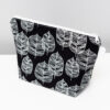 Black Leaves Makeup Bag