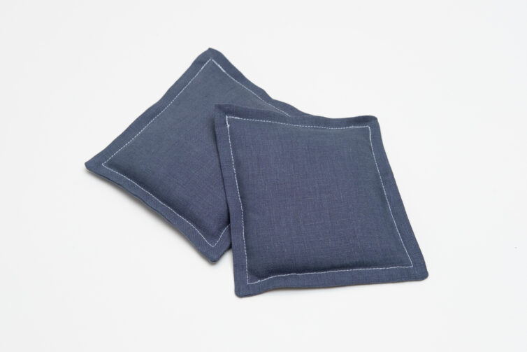 Linen Hand Warmers – Blue