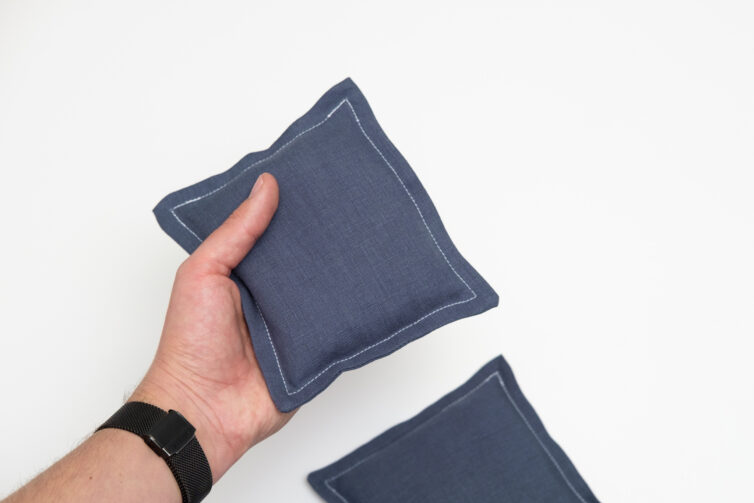 Linen Hand Warmers – Blue