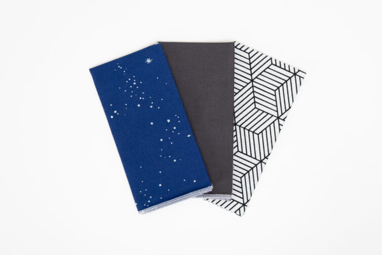 Cotton Hanky Set – Blue & Grey