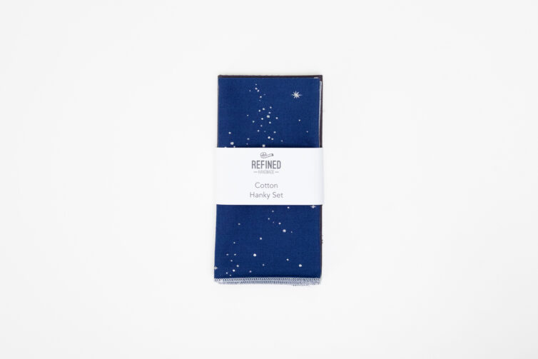 Cotton Hanky Set – Blue & Grey