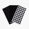 Cotton Hanky Set – Monochrome
