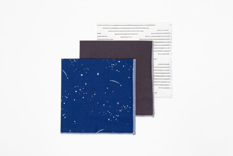 Cotton Hanky Set – Blue & Grey