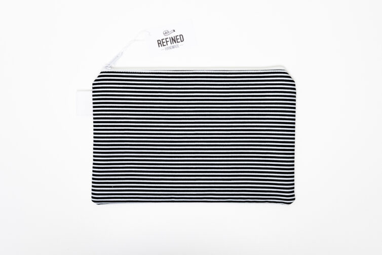 Large Pouch – Black Stripes