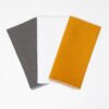 Linen Hanky Set - Mustard & Grey