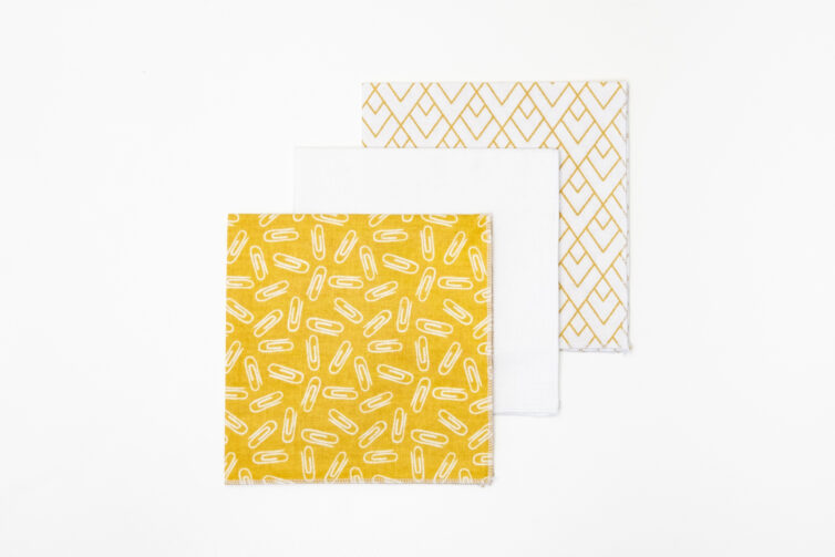 Cotton Hanky Set – Mustard