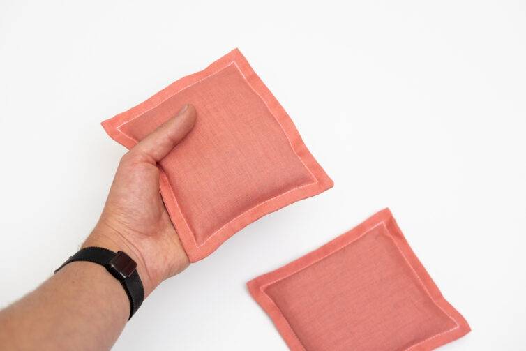 Linen Hand Warmers – Papaya
