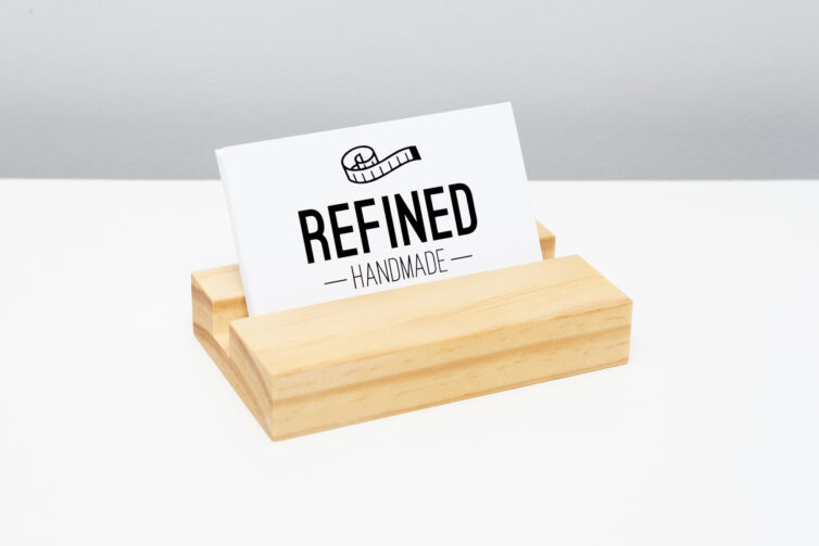 Pine Business Card Holder
