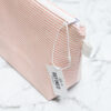 Pink Striped Makeup Bag
