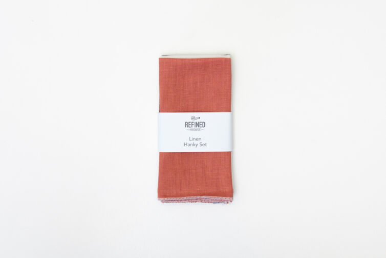 Linen Hanky Set – Pink & Blue